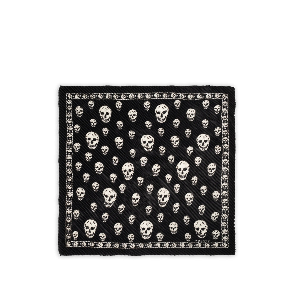 Black Skull Print Scarf 1