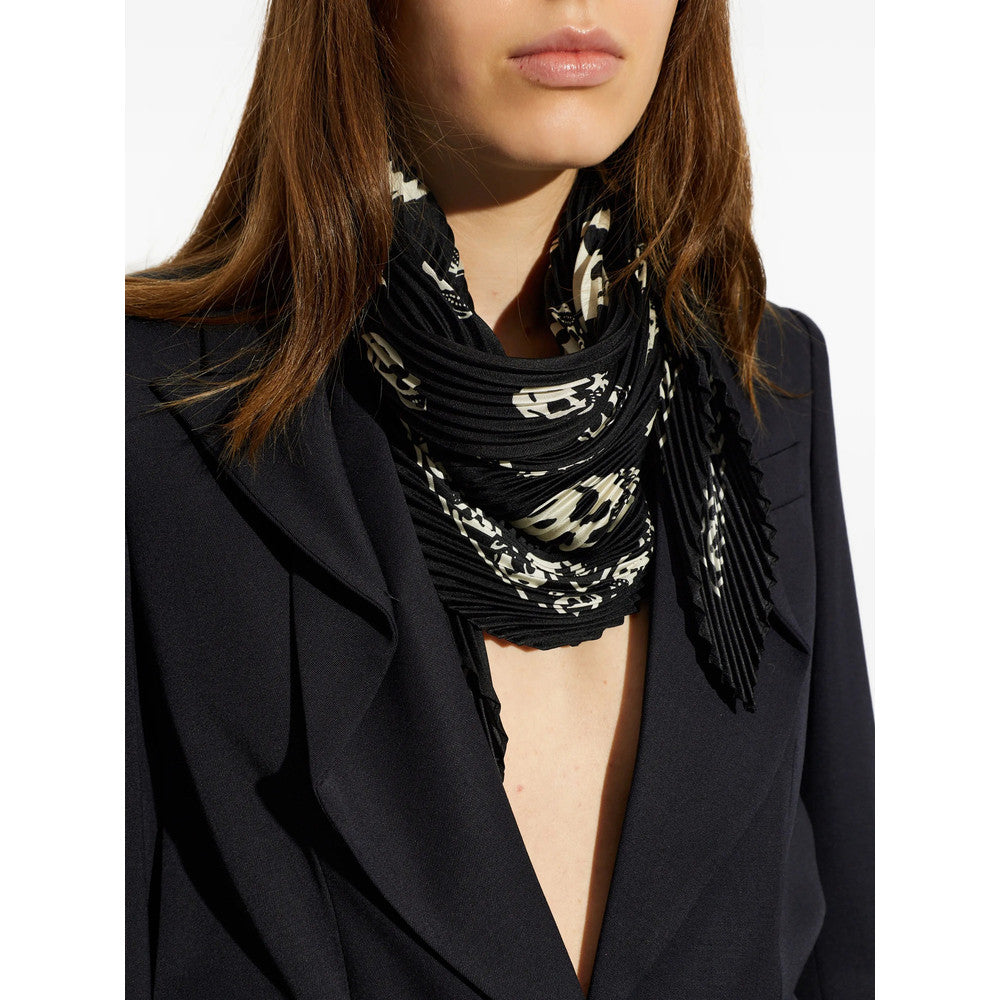 Black Skull Print Scarf 3