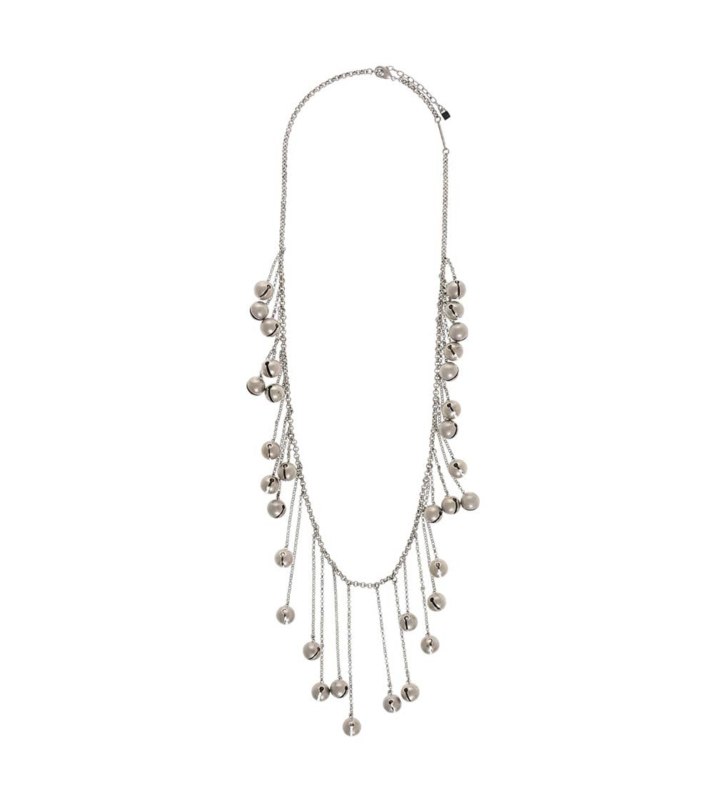 Silver Bell Charms Necklace 1