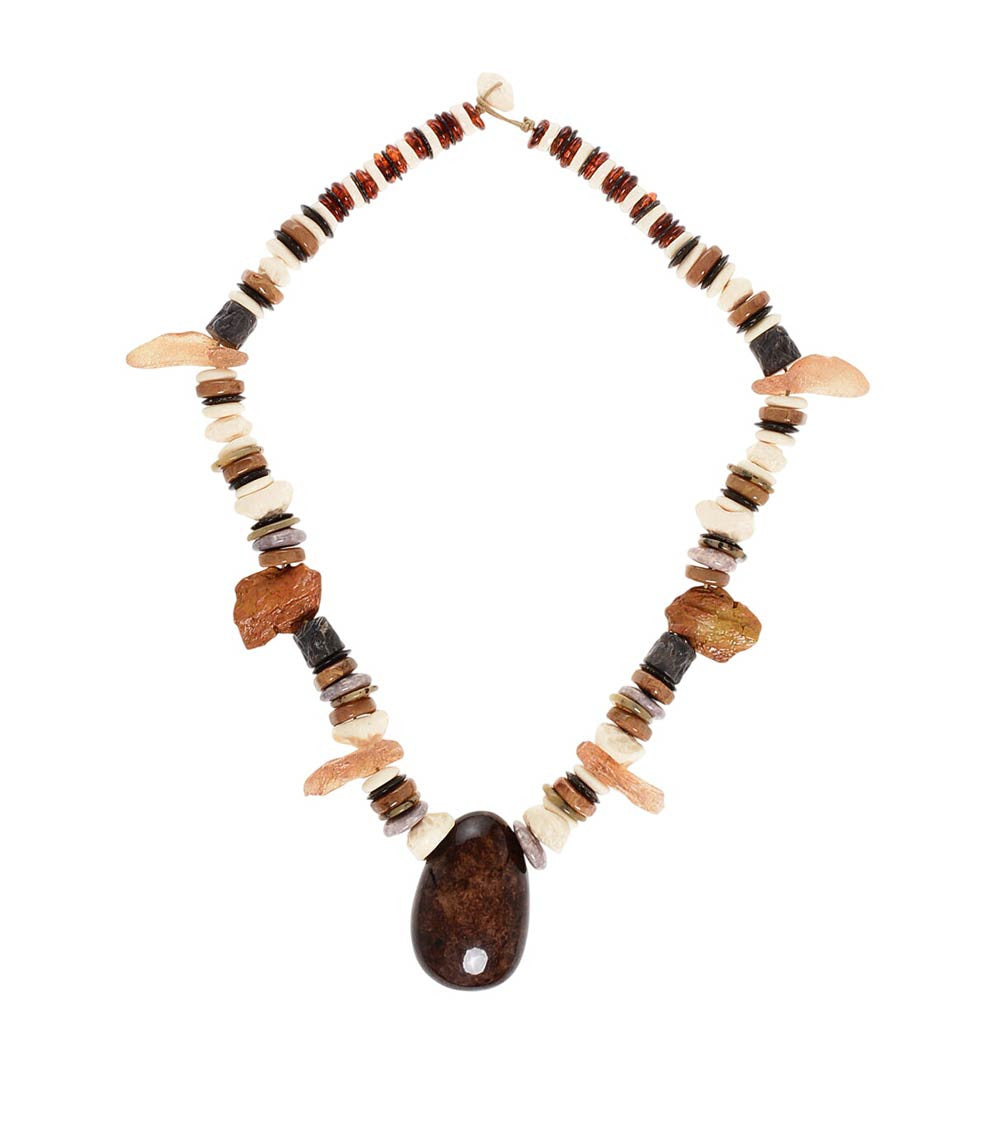 Multicolor Maxi Stone Pendant Necklace 1
