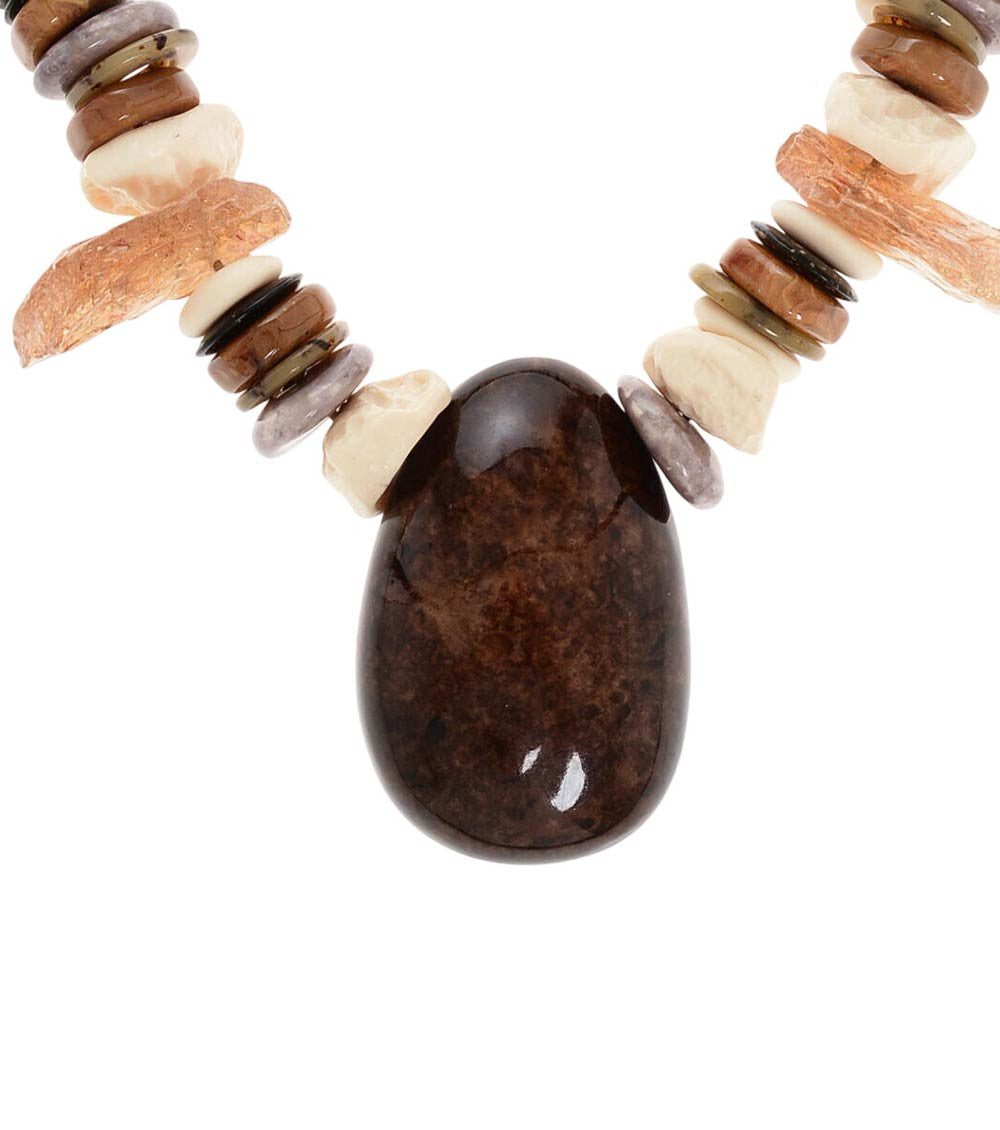 Multicolor Maxi Stone Pendant Necklace 2