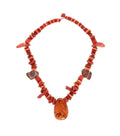Red Maxi Stone Pendant Necklace 1