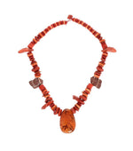Red Maxi Stone Pendant Necklace 1