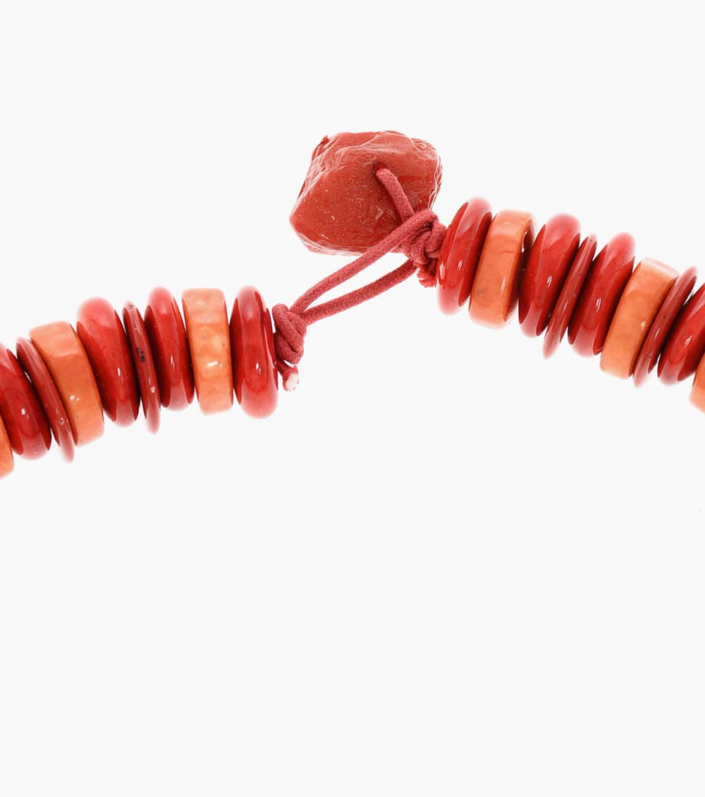 Red Maxi Stone Pendant Necklace 3