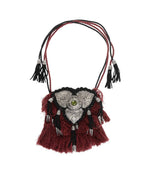 Maroon Plastron Necklace 1