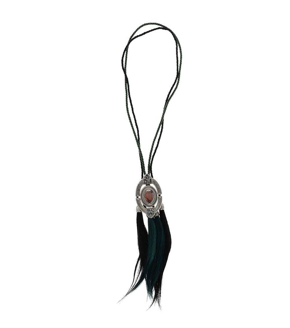 Green Tassel Necklace 1