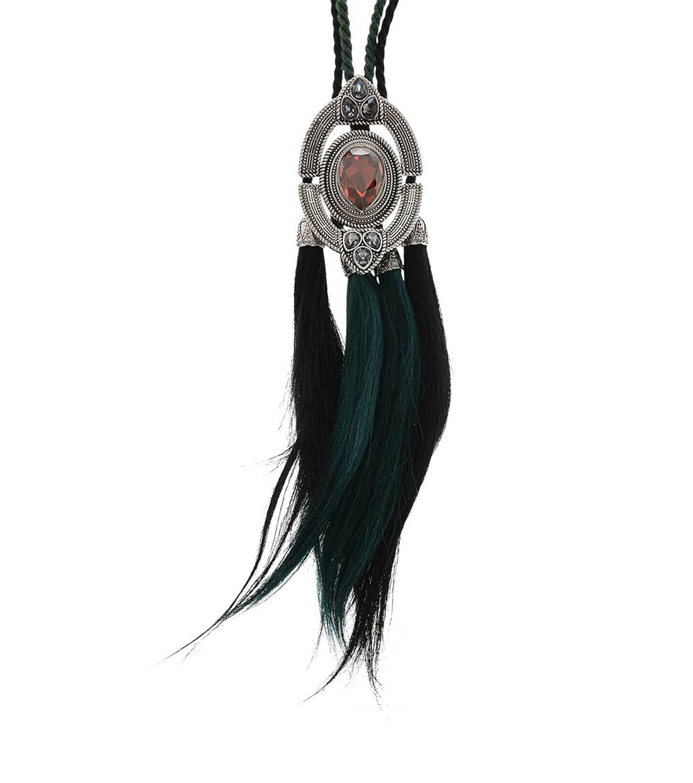 Green Tassel Necklace 2