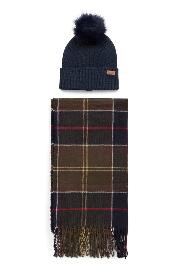 Multicolor knitted Beanie And Scarf Set 1