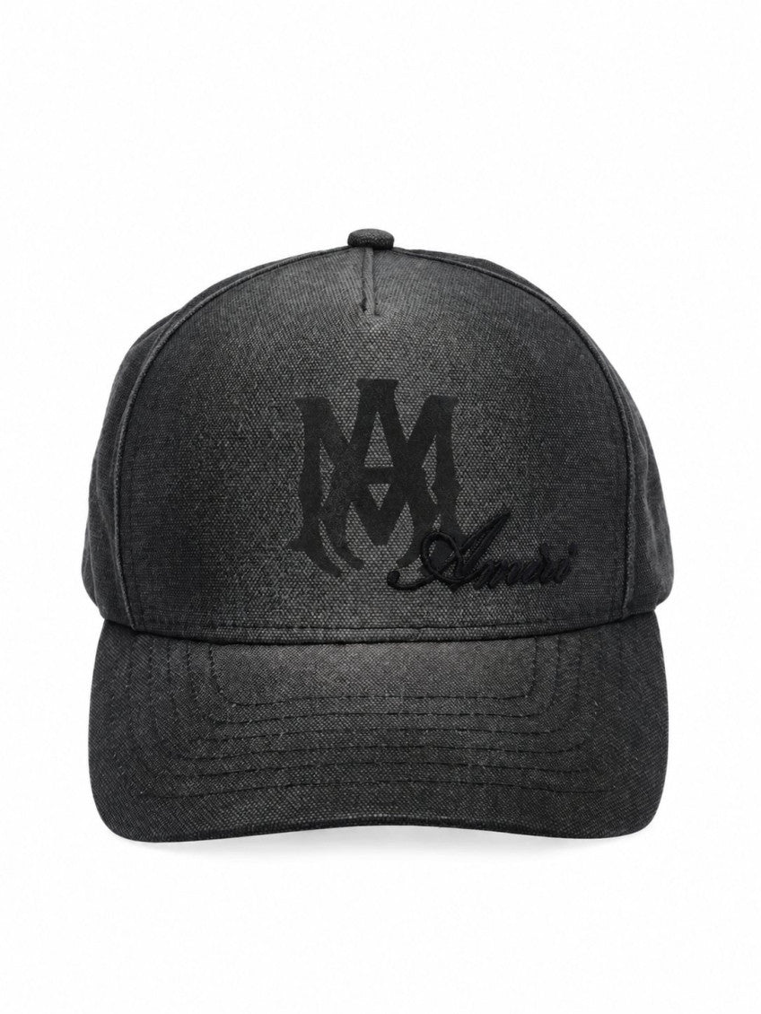 Black MA Script Logo Baseball Cap 1