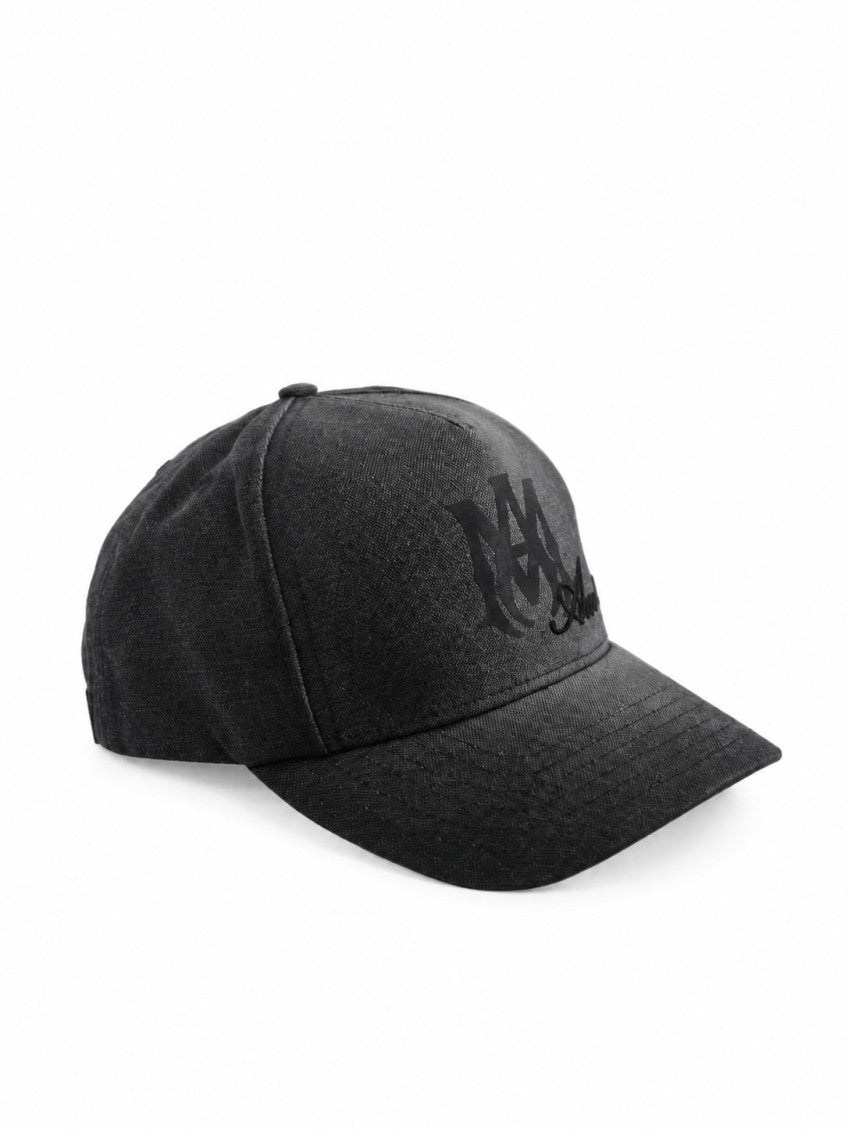 Black MA Script Logo Baseball Cap 2