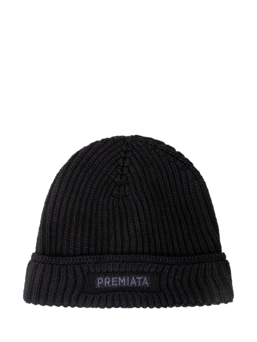Black Logo Beanie Cap 1