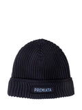 Dark Blue Knitted Beanie Cap 1