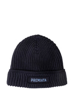 Dark Blue Knitted Beanie Cap 1