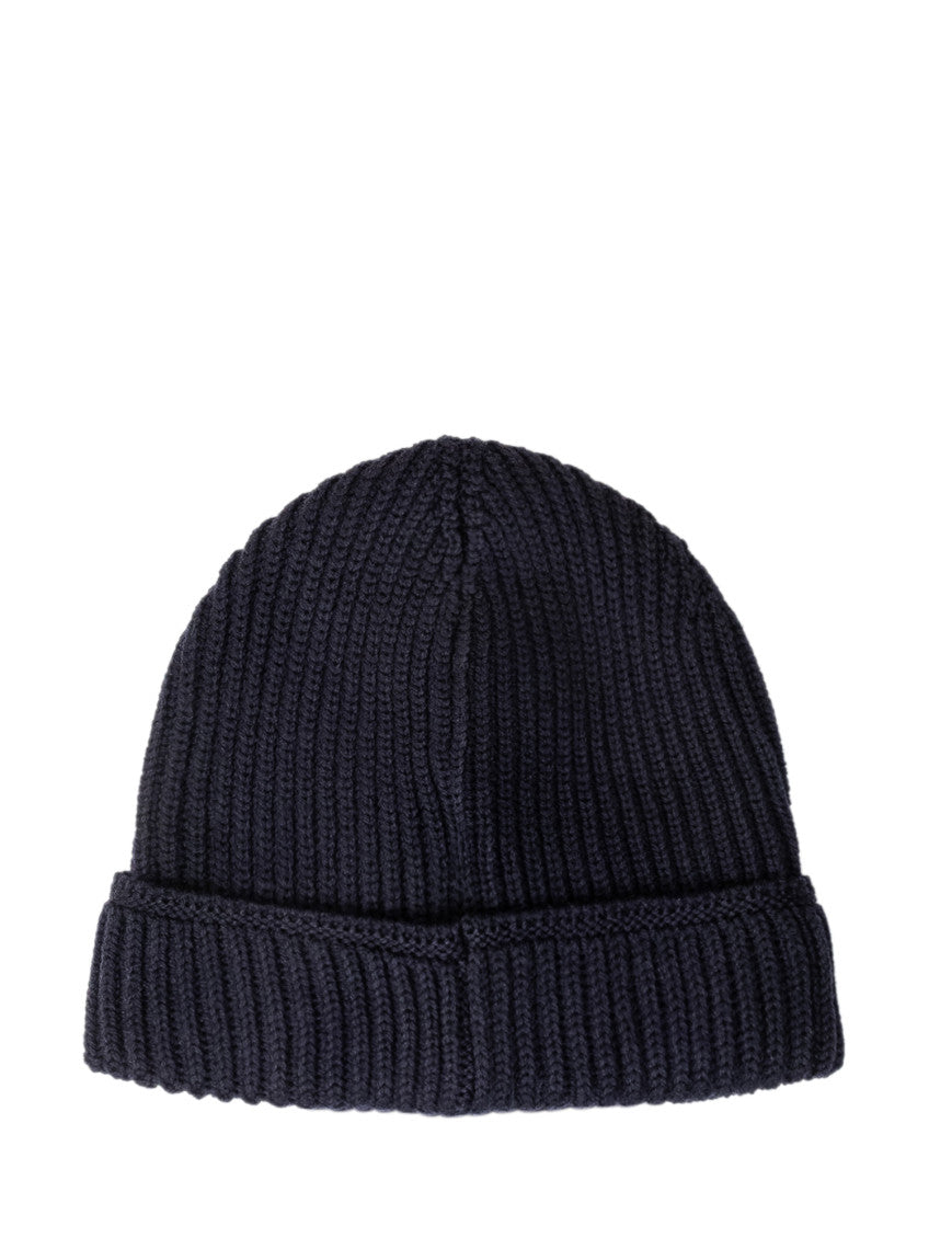 Dark Blue Knitted Beanie Cap 2