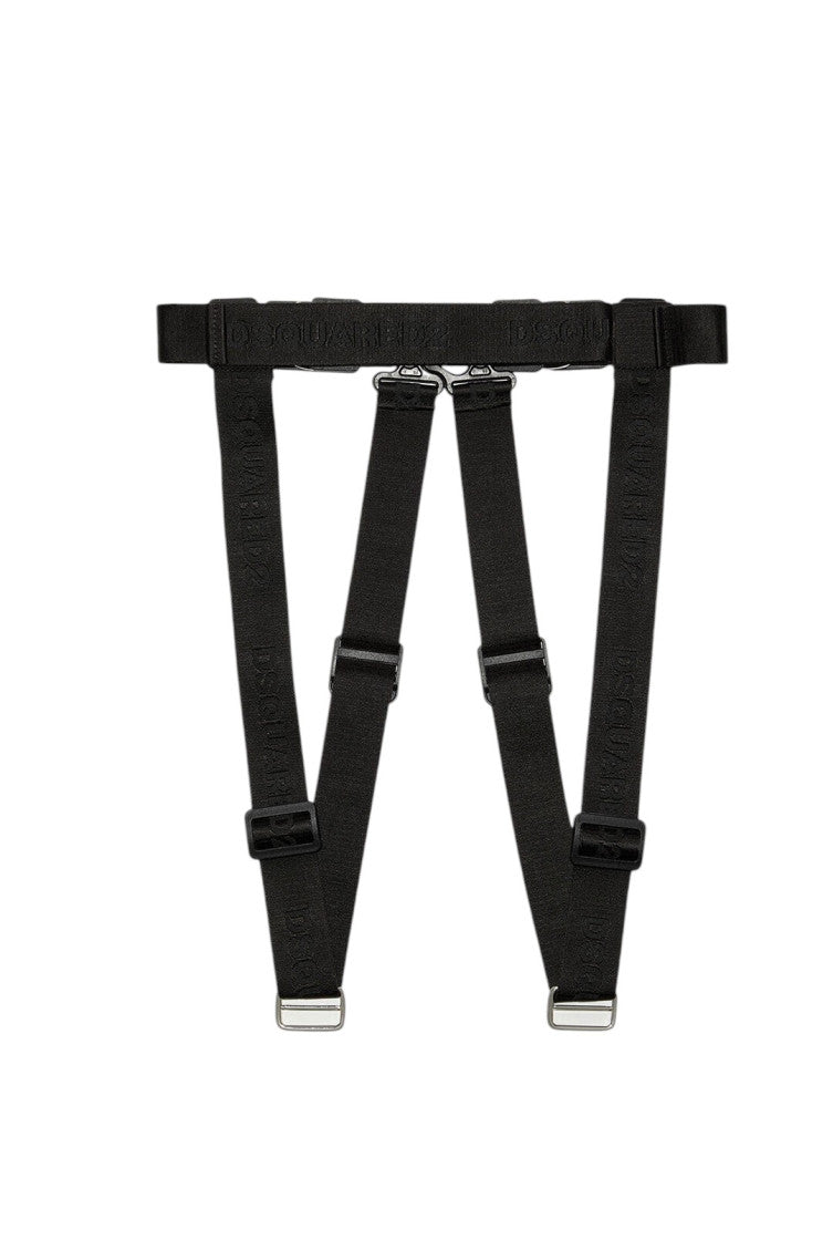 Black Logo Harness Belt 2