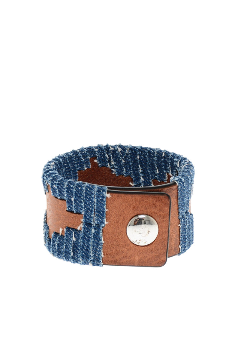 Brown Denim Leather Bracelet 2