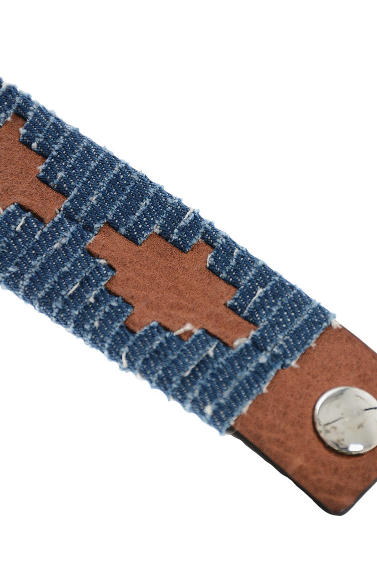 Brown Denim Leather Bracelet 3