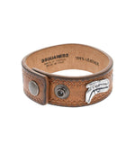 Brown Logo Leather Bracelet 1