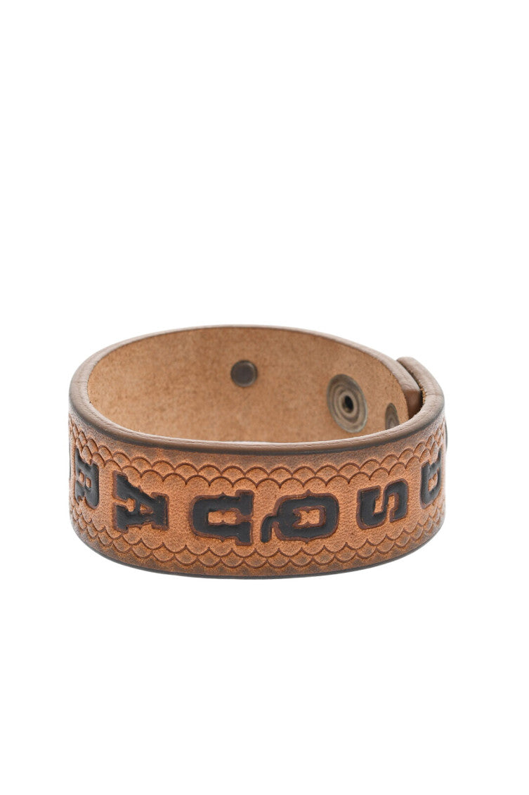 Brown Logo Leather Bracelet 2