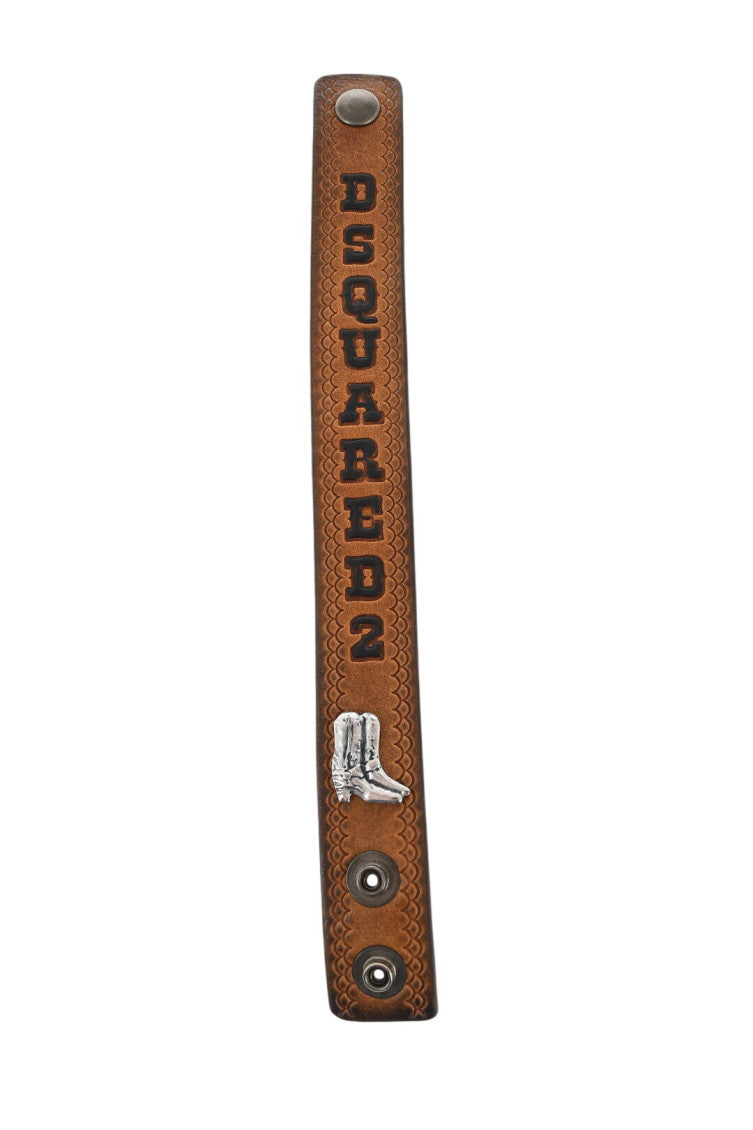 Brown Logo Leather Bracelet 3