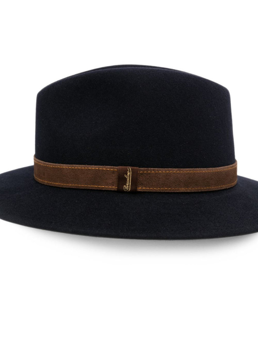 Black Solid Fedora Hat 2