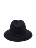 Navy Blue Solid Fedora Hat 1