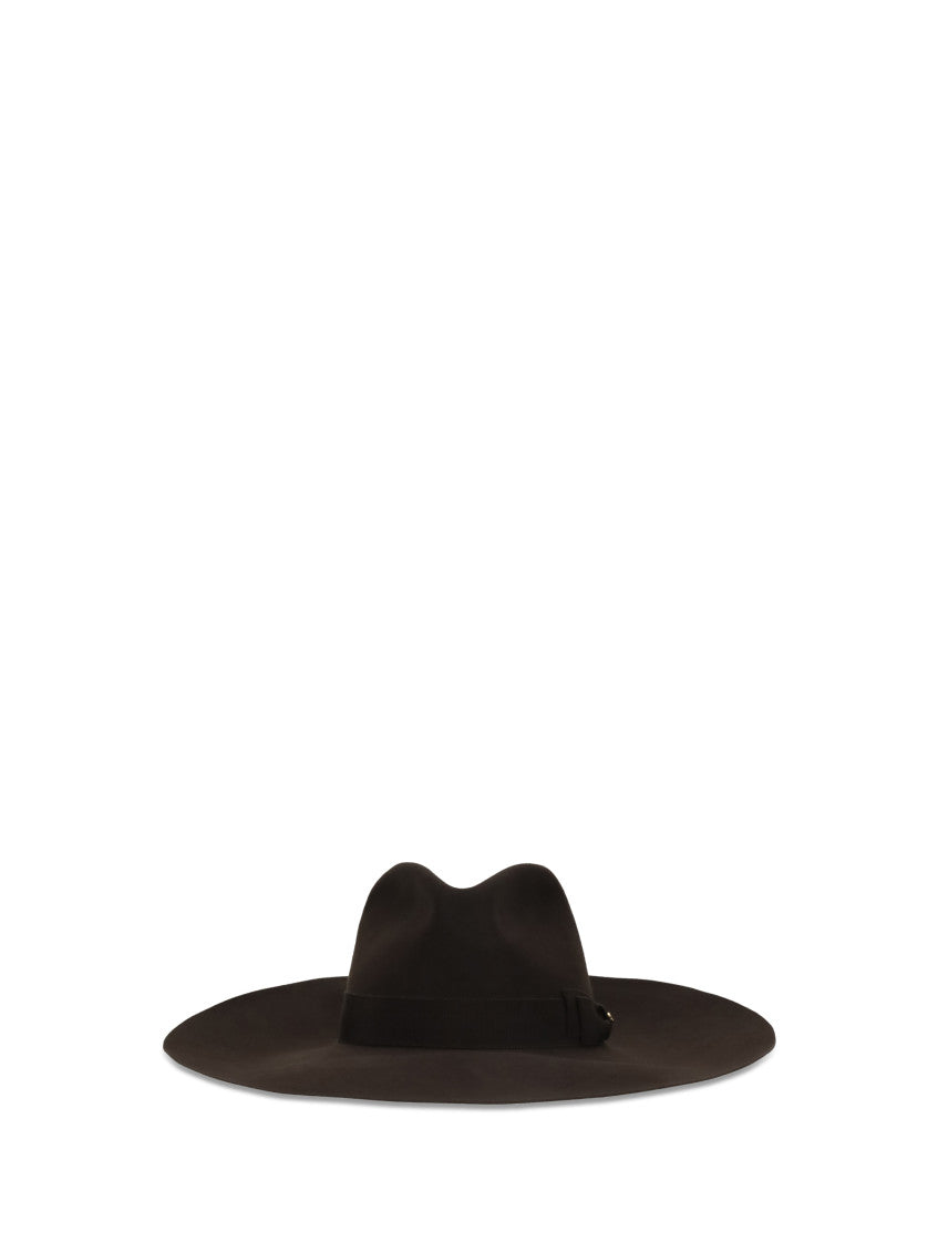 Dark Brown Solid Fedora Hat 1