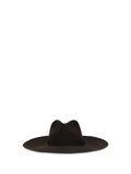 Dark Brown Solid Fedora Hat 1