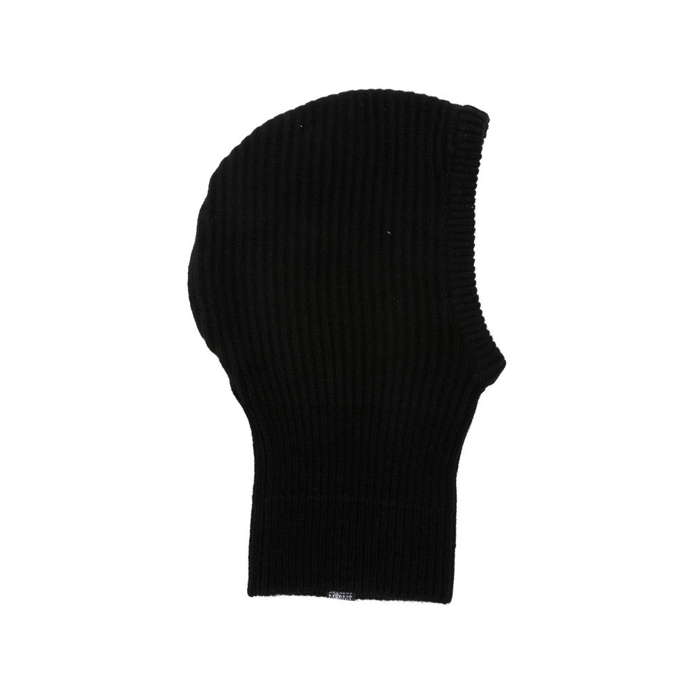 Black Rib Knitted Winter Cap 2