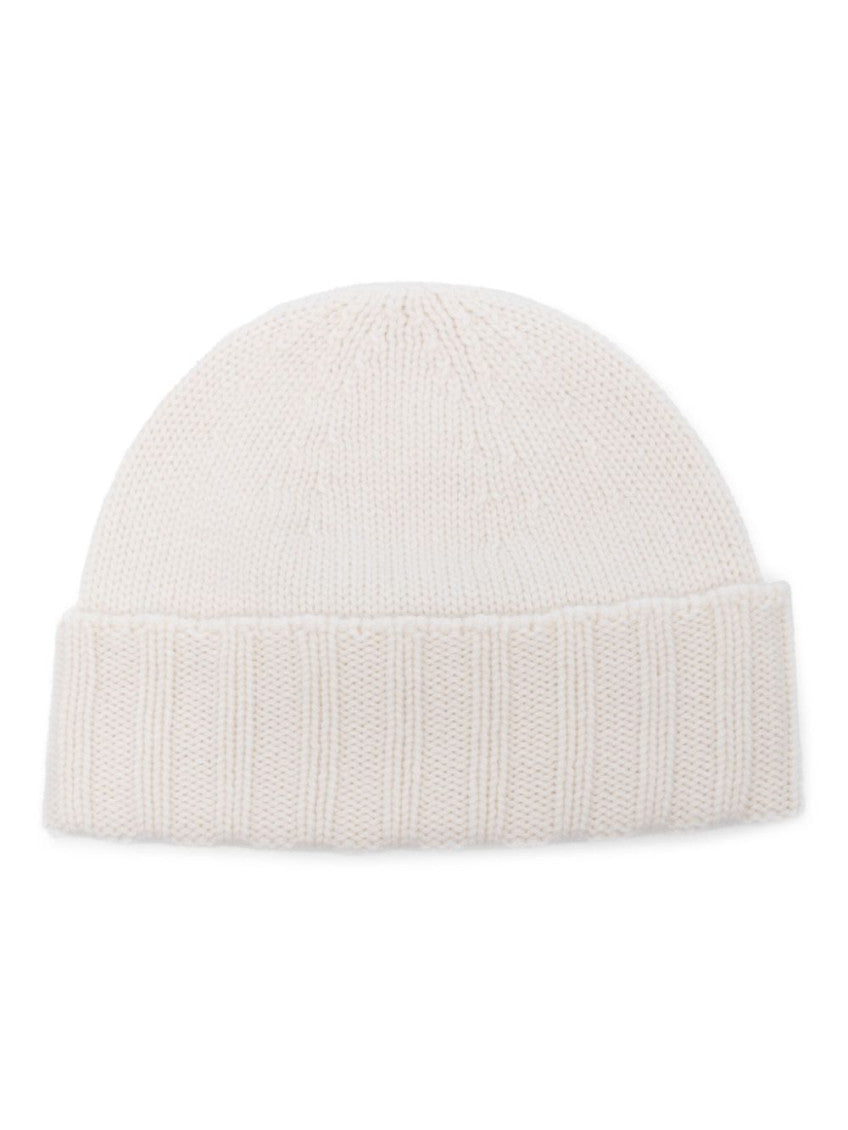 White Textured Beanie Cap 1