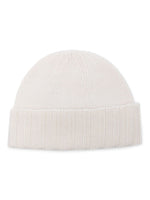 White Textured Beanie Cap 1