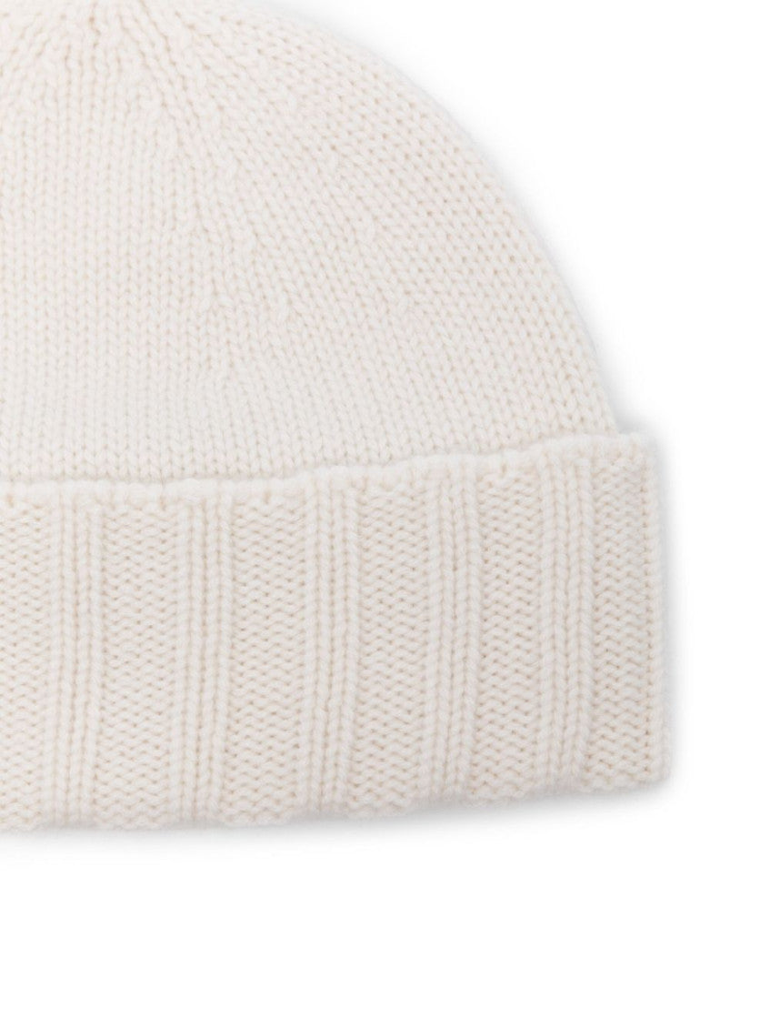 White Textured Beanie Cap 2