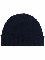 Navy Blue Knitted Beanie Cap 1