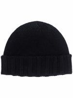 Black Knitted Beanie Cap 1