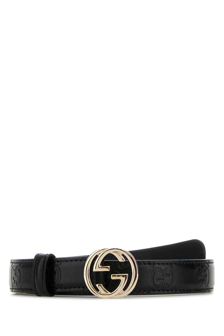 Black Logo Buckle Belt 1