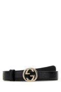Black Logo Buckle Belt 1