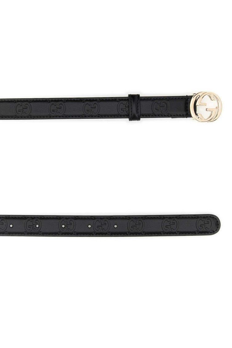 Black Logo Buckle Belt 2