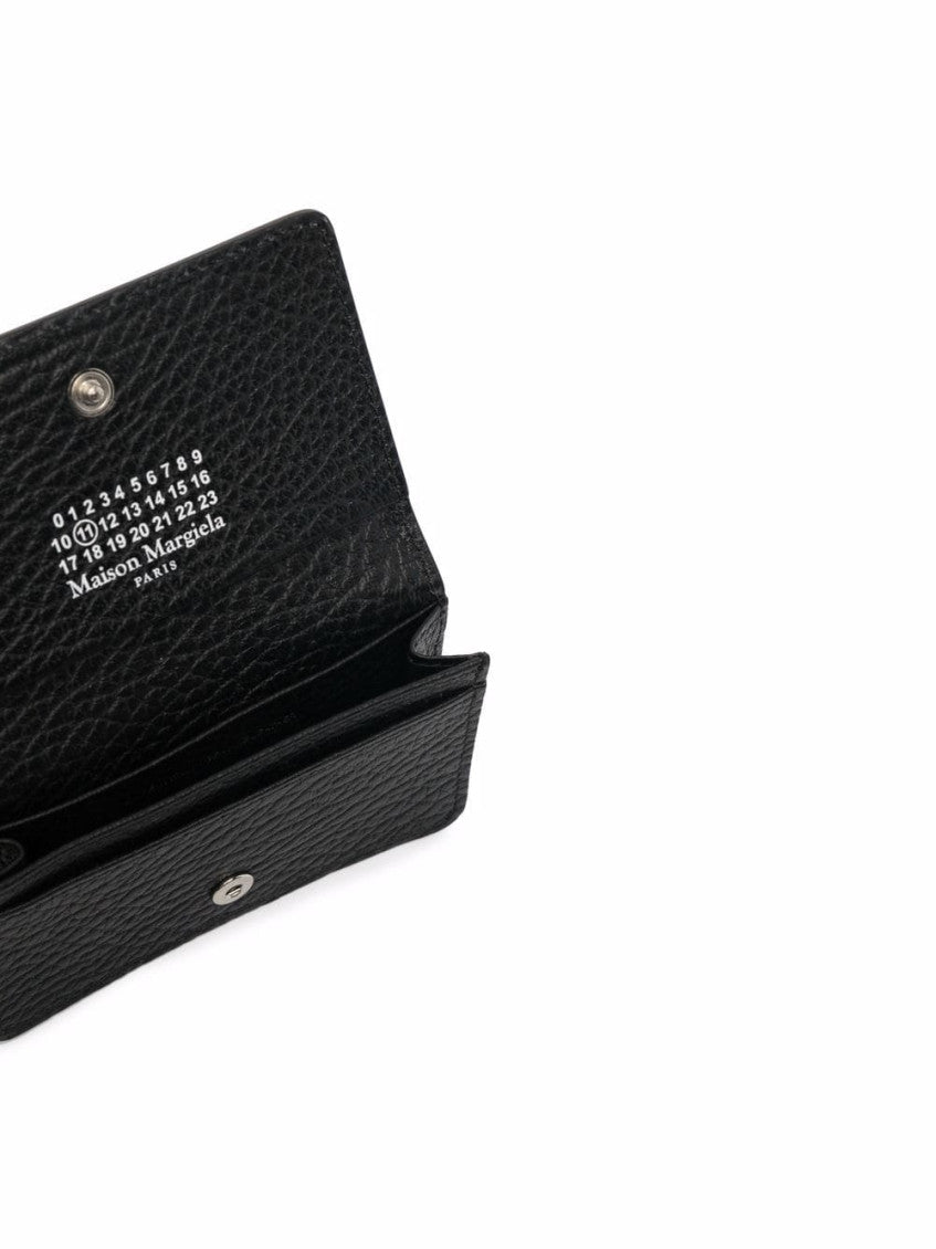 Black Grained leather wallet 2