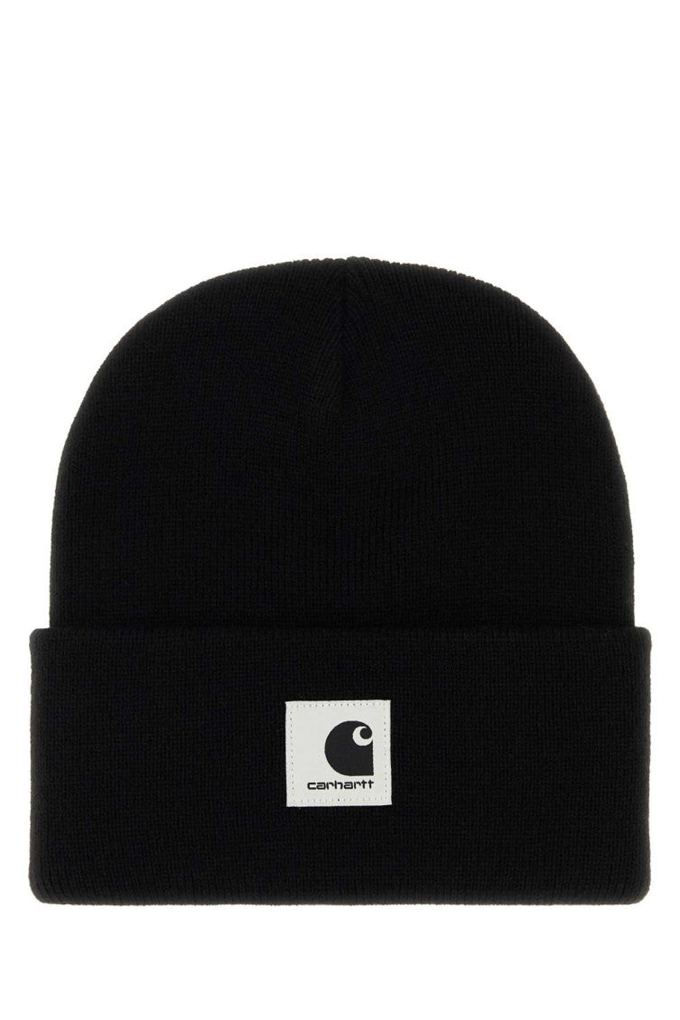 Black Logo Beanie Hat 1
