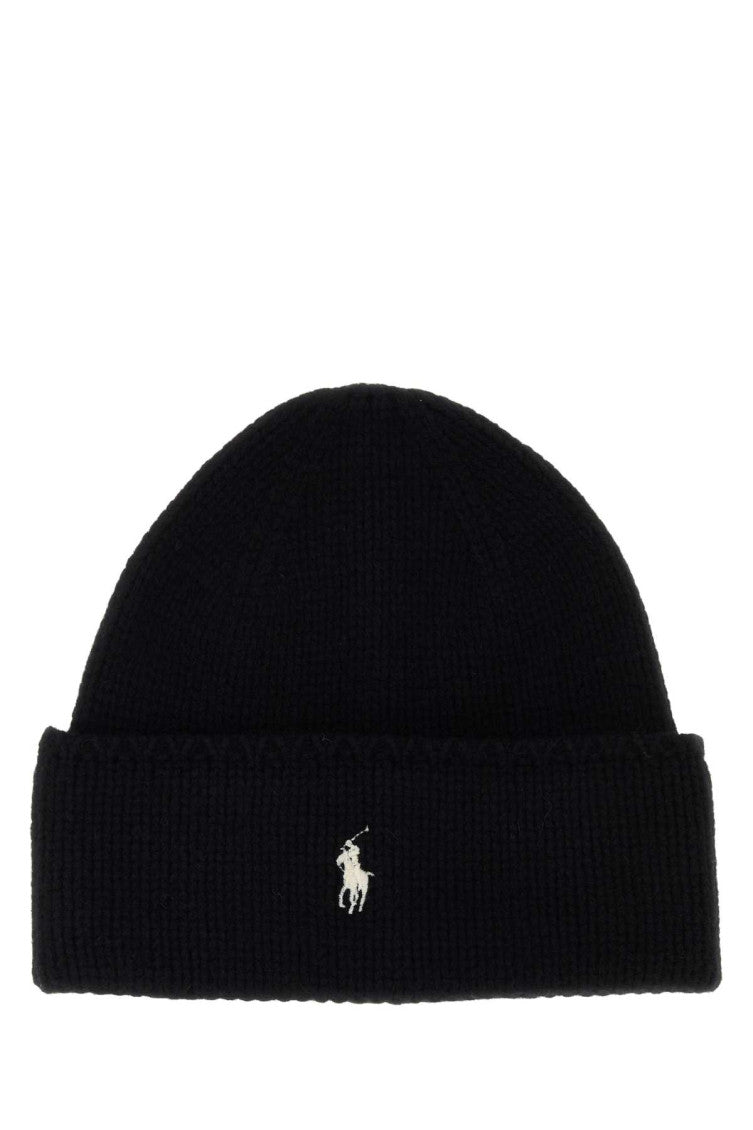 Black Logo Beanie Hat 1