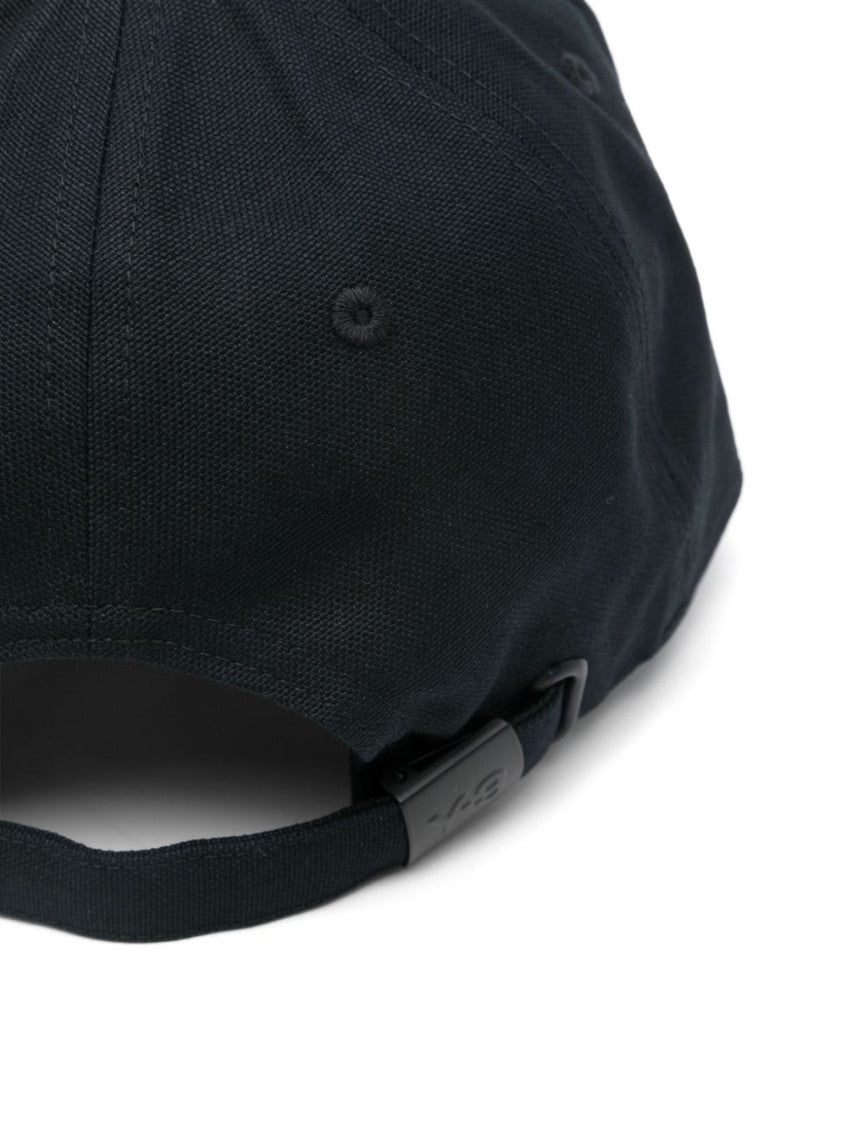 Black Embroidered Logo Baseball Hat 2