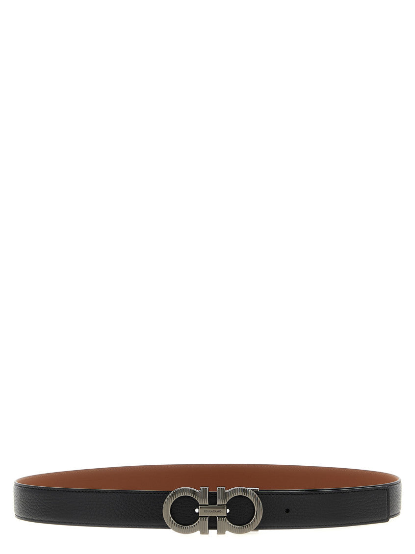 Black Gancini Reversible Belt 1