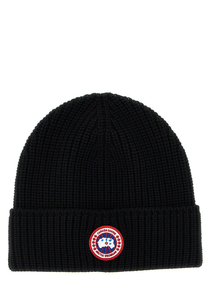 Black Logo Beanie Cap 1