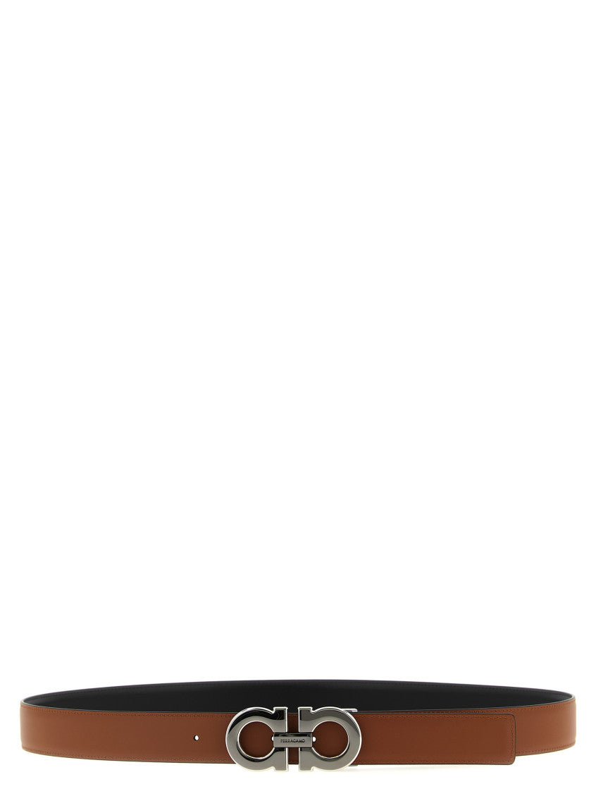 Black Brown Gancini Reversible Belt 2