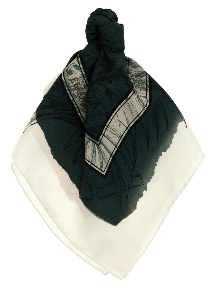 Multicolor Gravure Print Scarf 1
