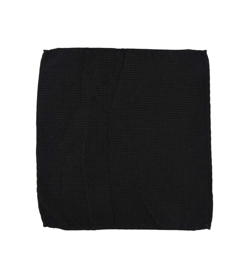 Black Solid Pocket Square 1