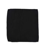 Black Solid Pocket Square 1