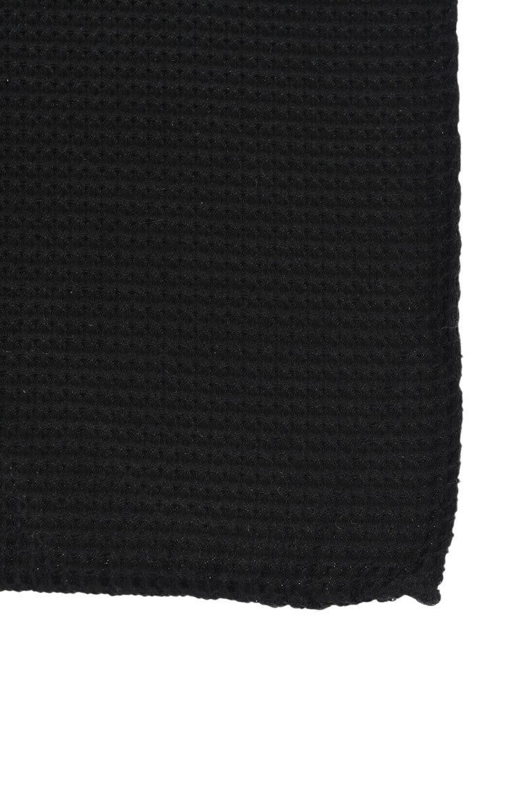 Black Solid Pocket Square 2