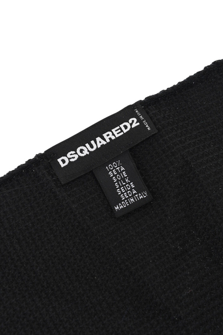 Black Solid Pocket Square 3