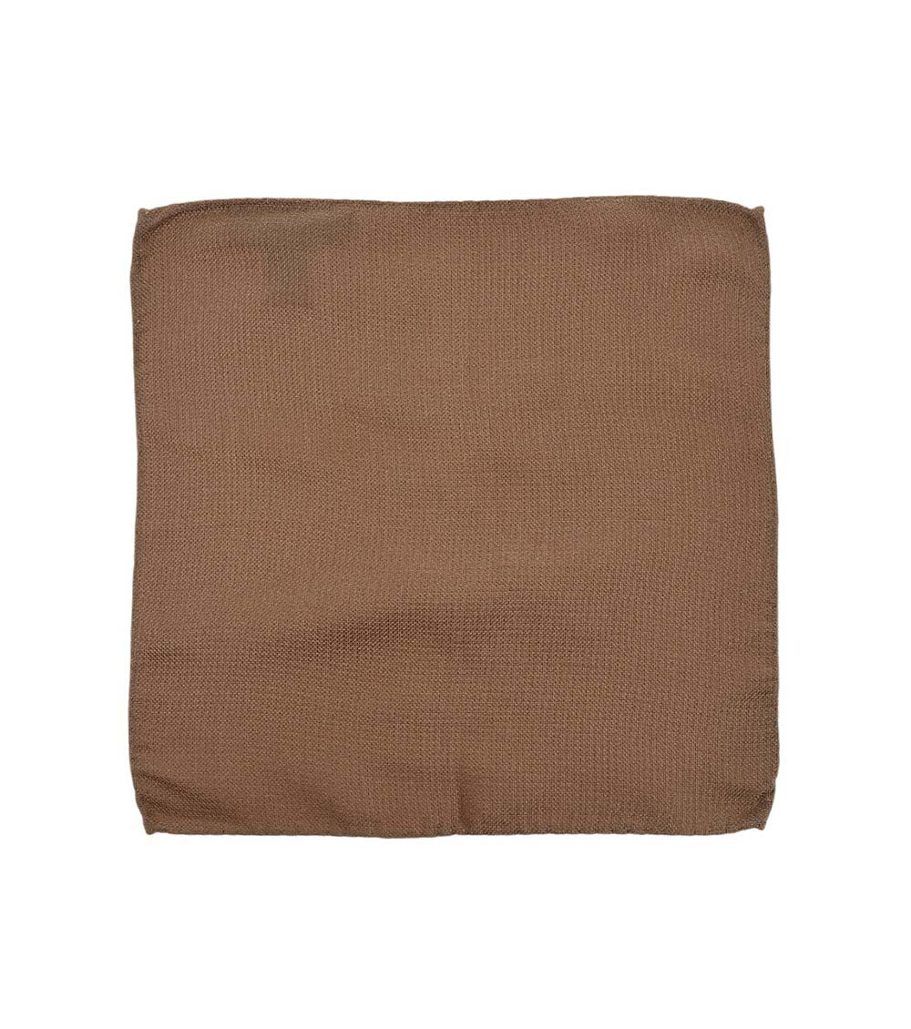 Brown Classic Solid Pocket Square 1